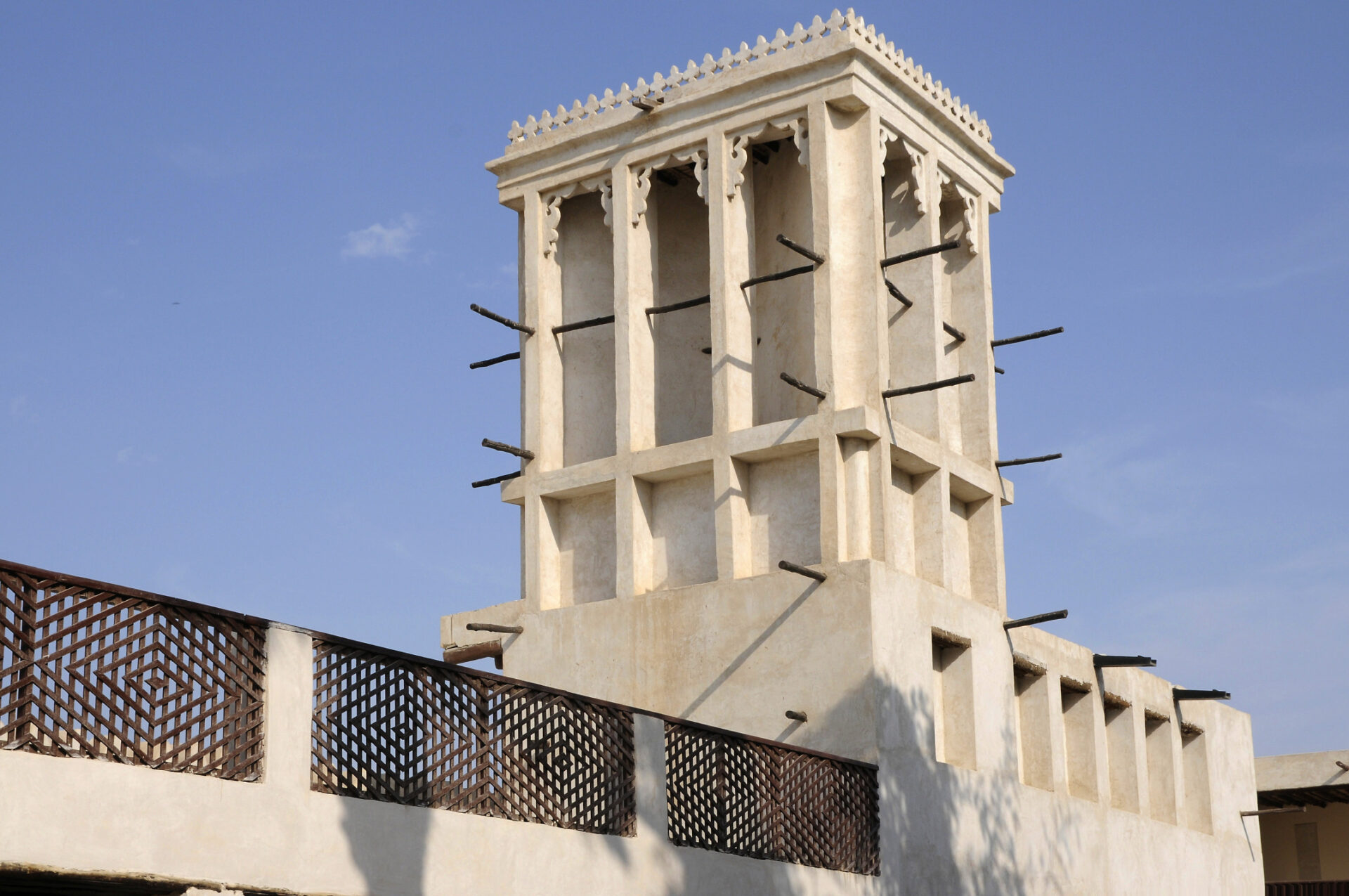 INSPIRED BY TRADITION | Our design draws on the Arab wind tower, a heritage feature of old Dubai that harnessed cross-ventilation and passive cooling to reduce reliance on air-conditioning.