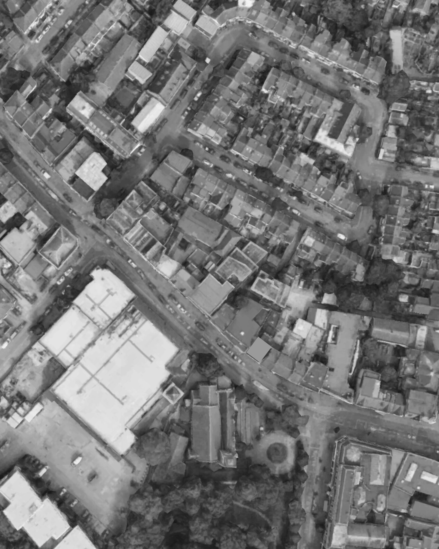 SITE CONTEXT | Ariel view showing Hot & Cold location amidst surrounding Leytonstone neighbourhood.