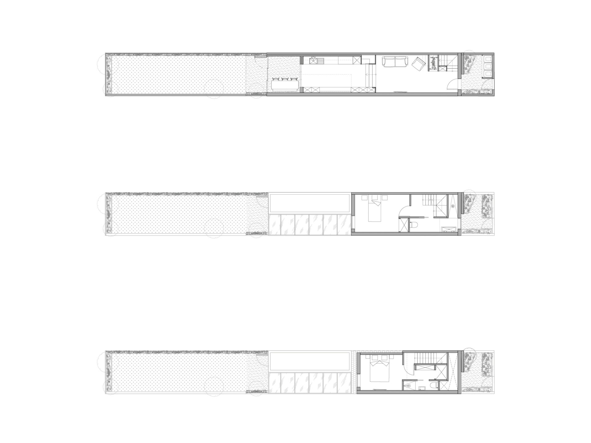 FLOOR PLANS | Showing the redesigned home, with improved flow and expanded living space.