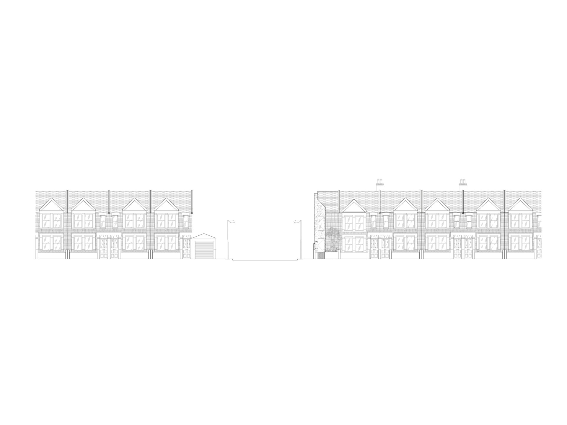 STREET-FACING FAÇADE | Showcasing seamless integration of contemporary design into Victorian Mews.